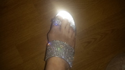 New Diamante and Silver Sandal Size 6