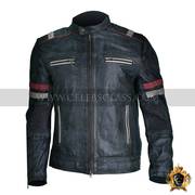 Quality Men Vintage Biker Retro Motorcycle Cafe Racer Jacket